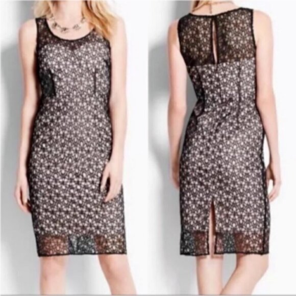 Ann Taylor Black Lace Sheath Cocktail Day to Night Dress NEW NWT 8 - Picture 2 of 10